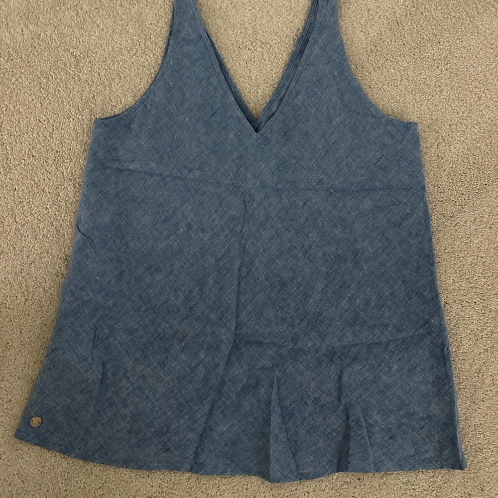 Lilly Pulitzer Denim-Blue V-Neck Tank Top